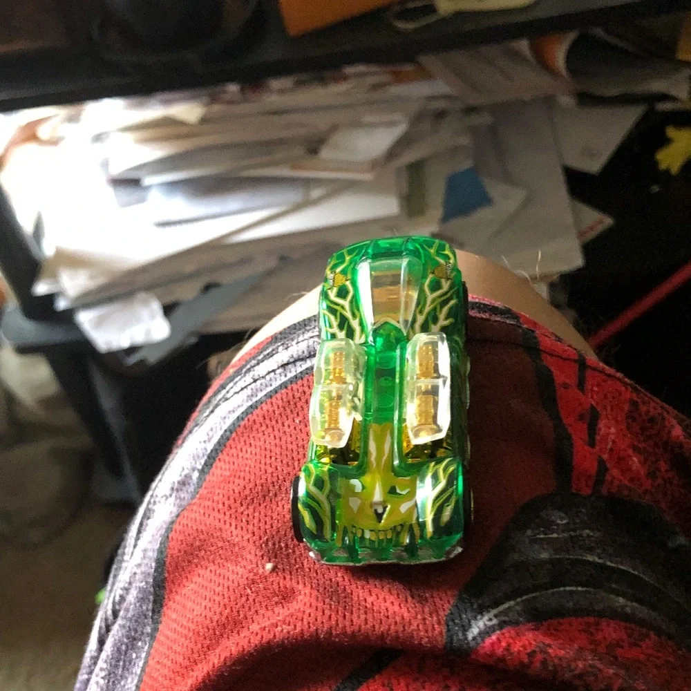 Green Transparent Lightning Toy Car